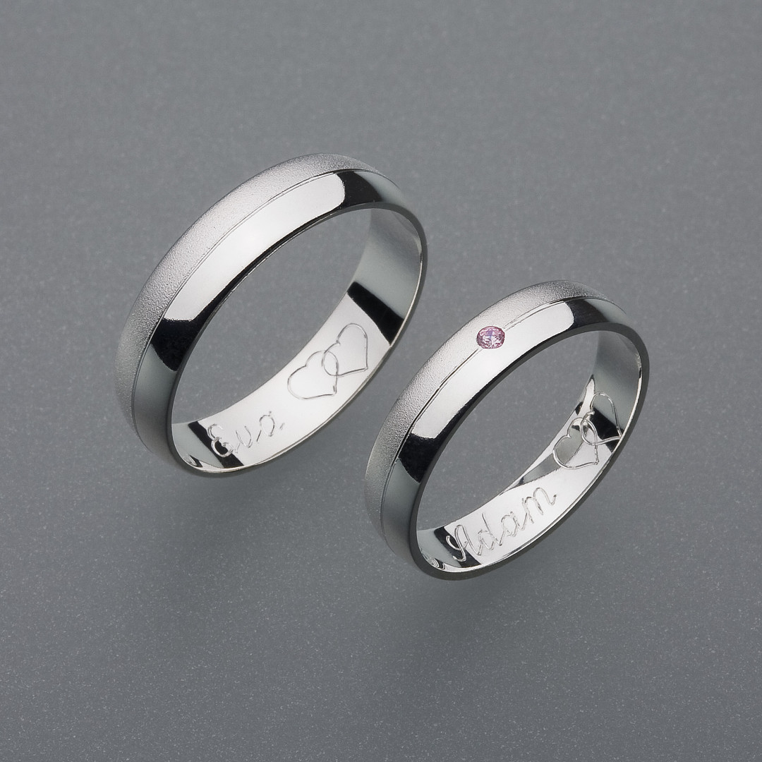 stříbrné snubní prsteny vzor Z2