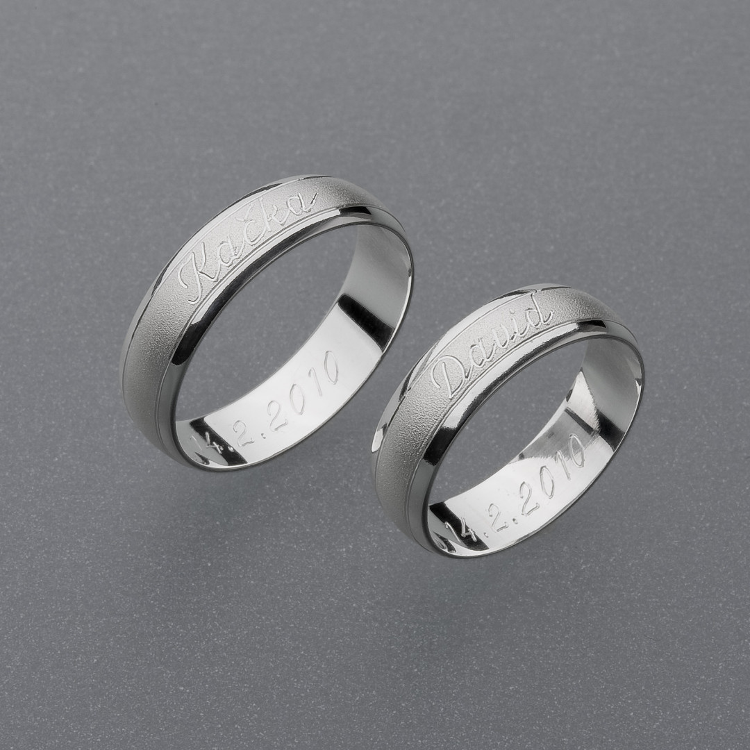 stříbrné snubní prsteny vzor Z9
