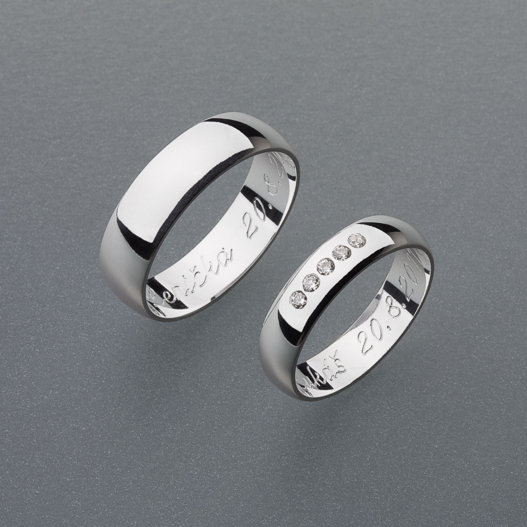 stříbrné snubní prsteny vzor Z17