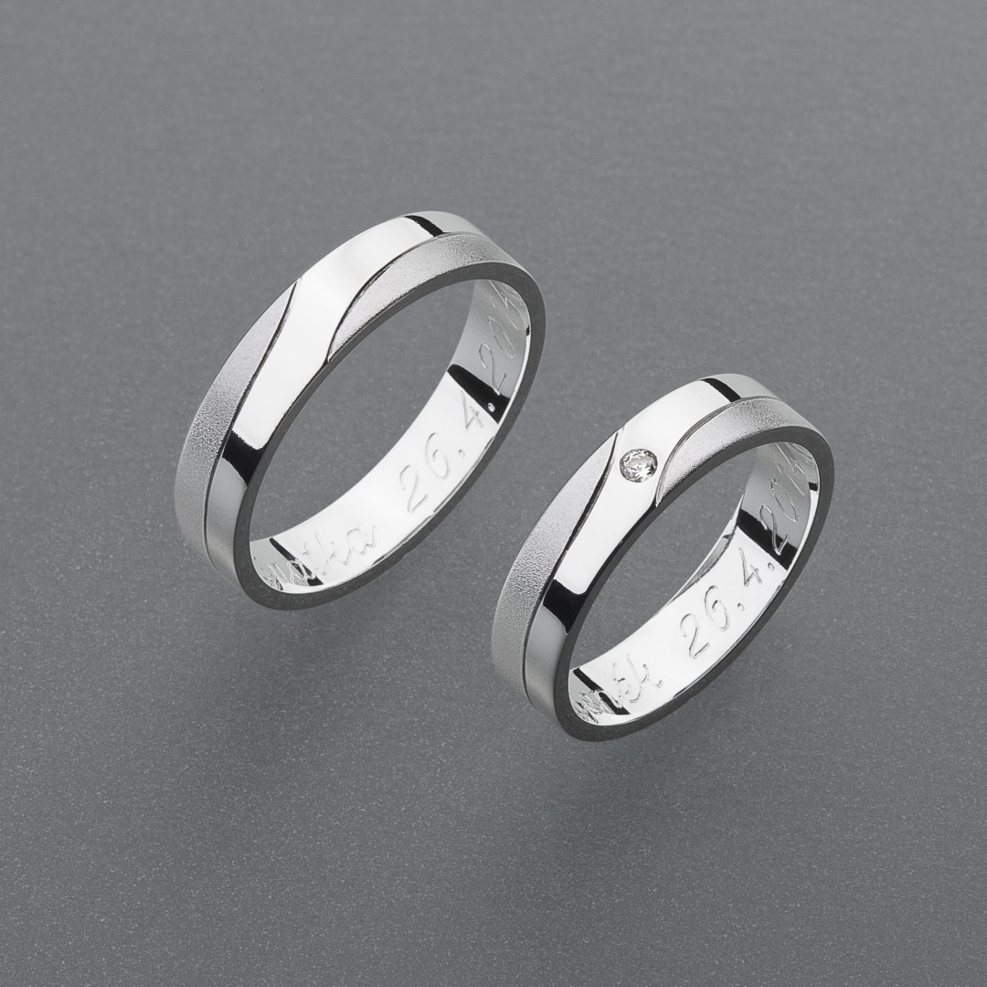 stříbrné snubní prsteny vzor Z39 