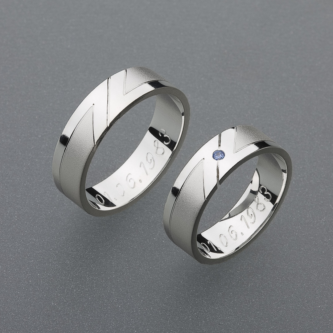 stříbrné snubní prsteny vzor Z14 