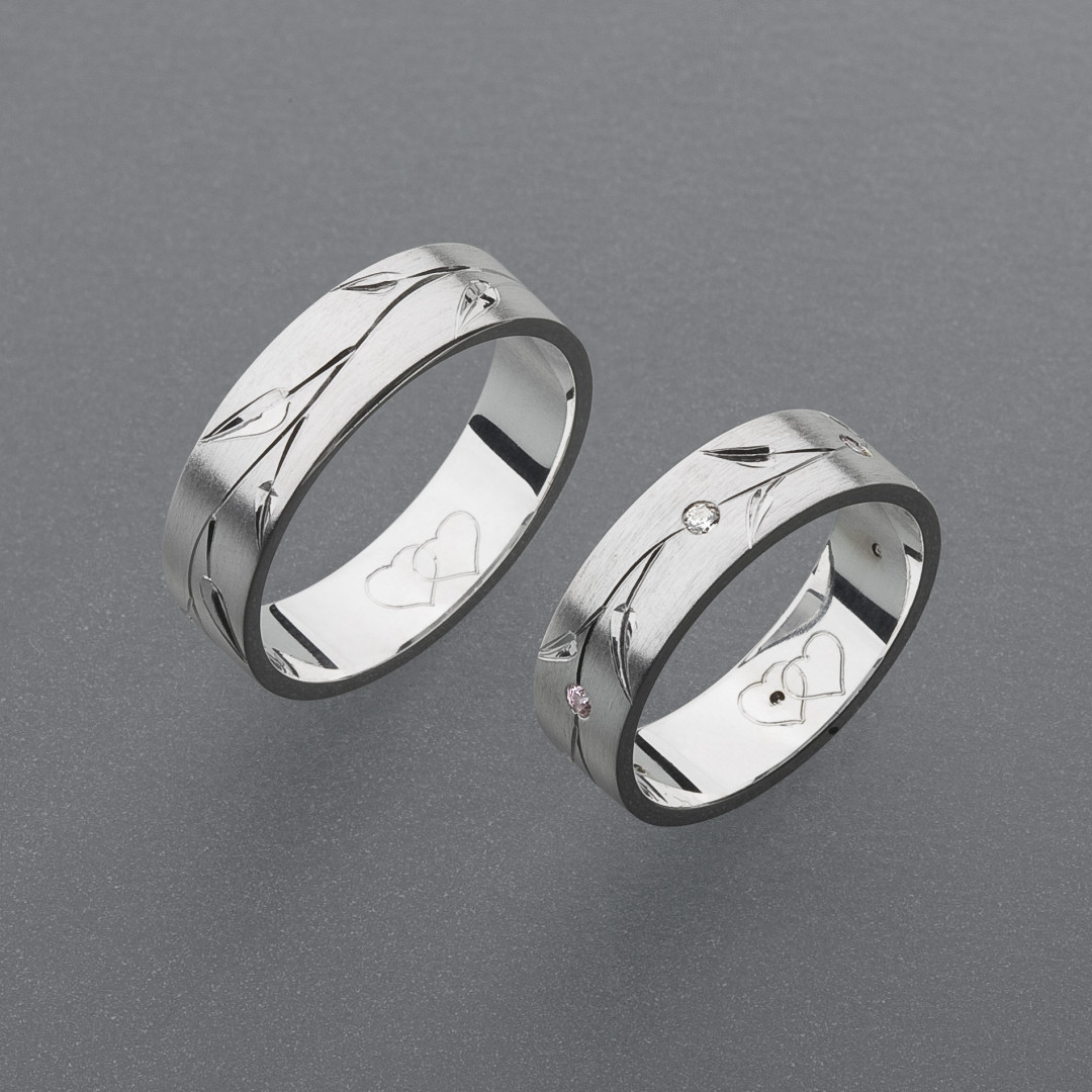 stříbrné snubní prsteny vzor Z40 