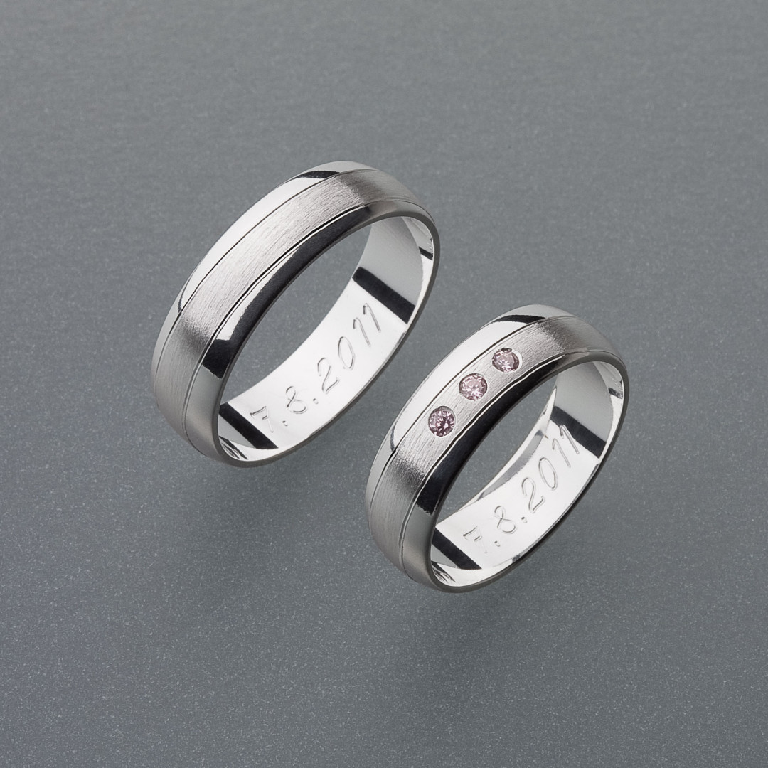 stříbrné snubní prsteny vzor Z19