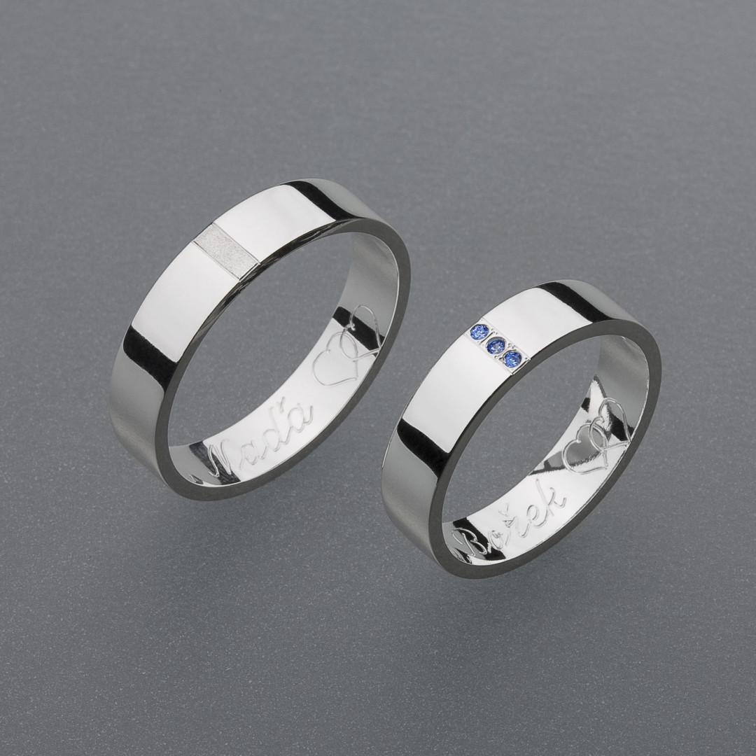 stříbrné snubní prsteny vzor Z28