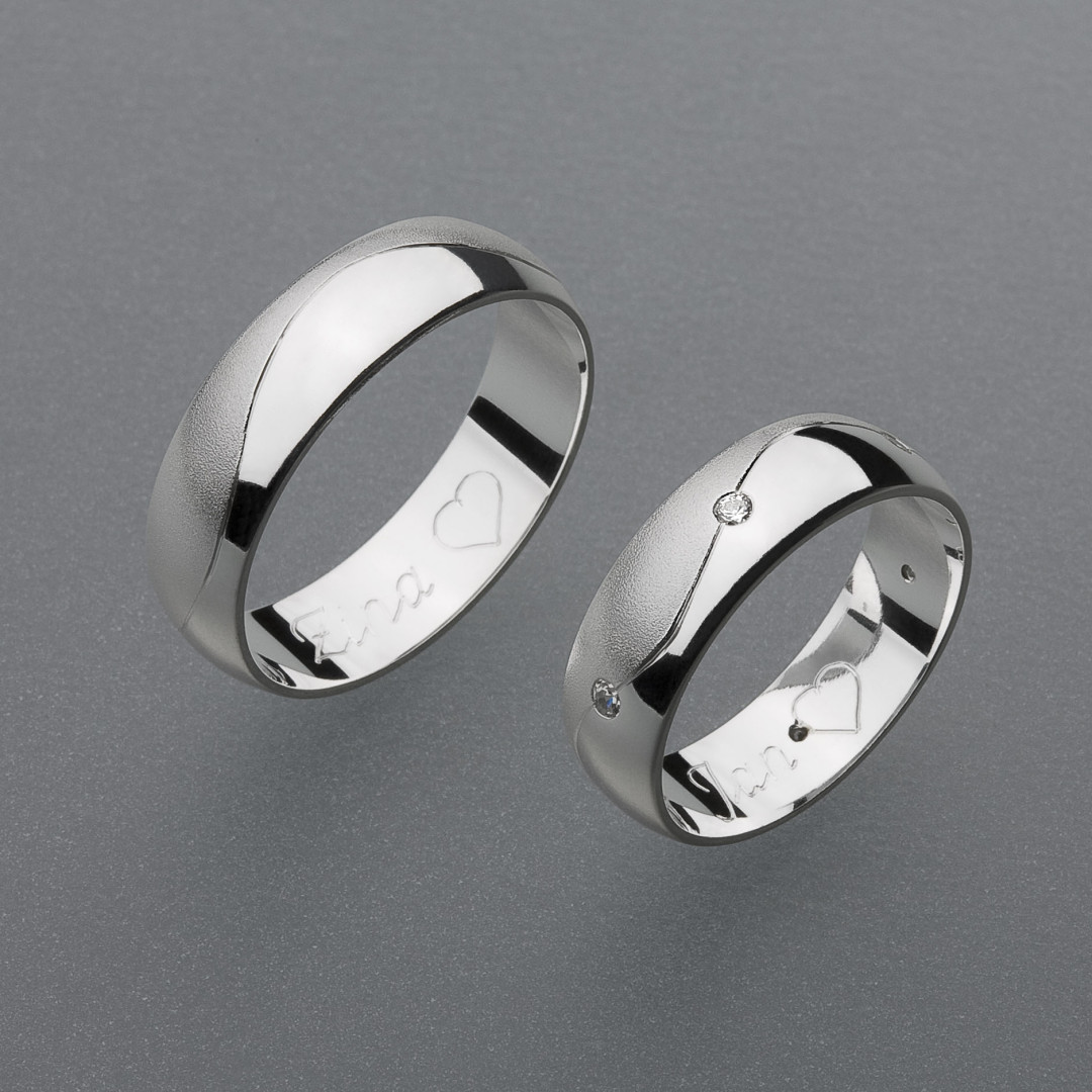 stříbrné snubní prsteny vzor Z32