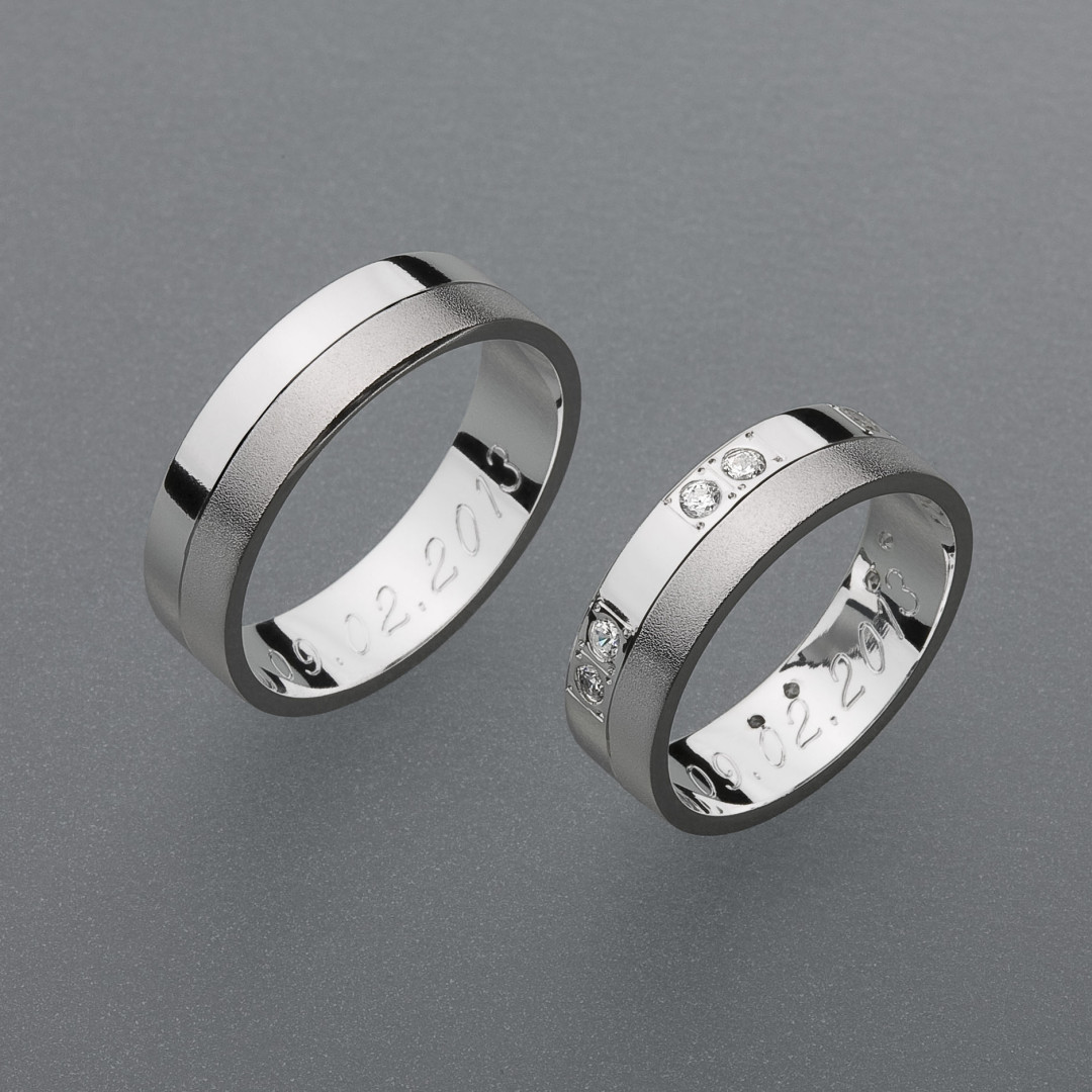stříbrné snubní prsteny vzor Z31