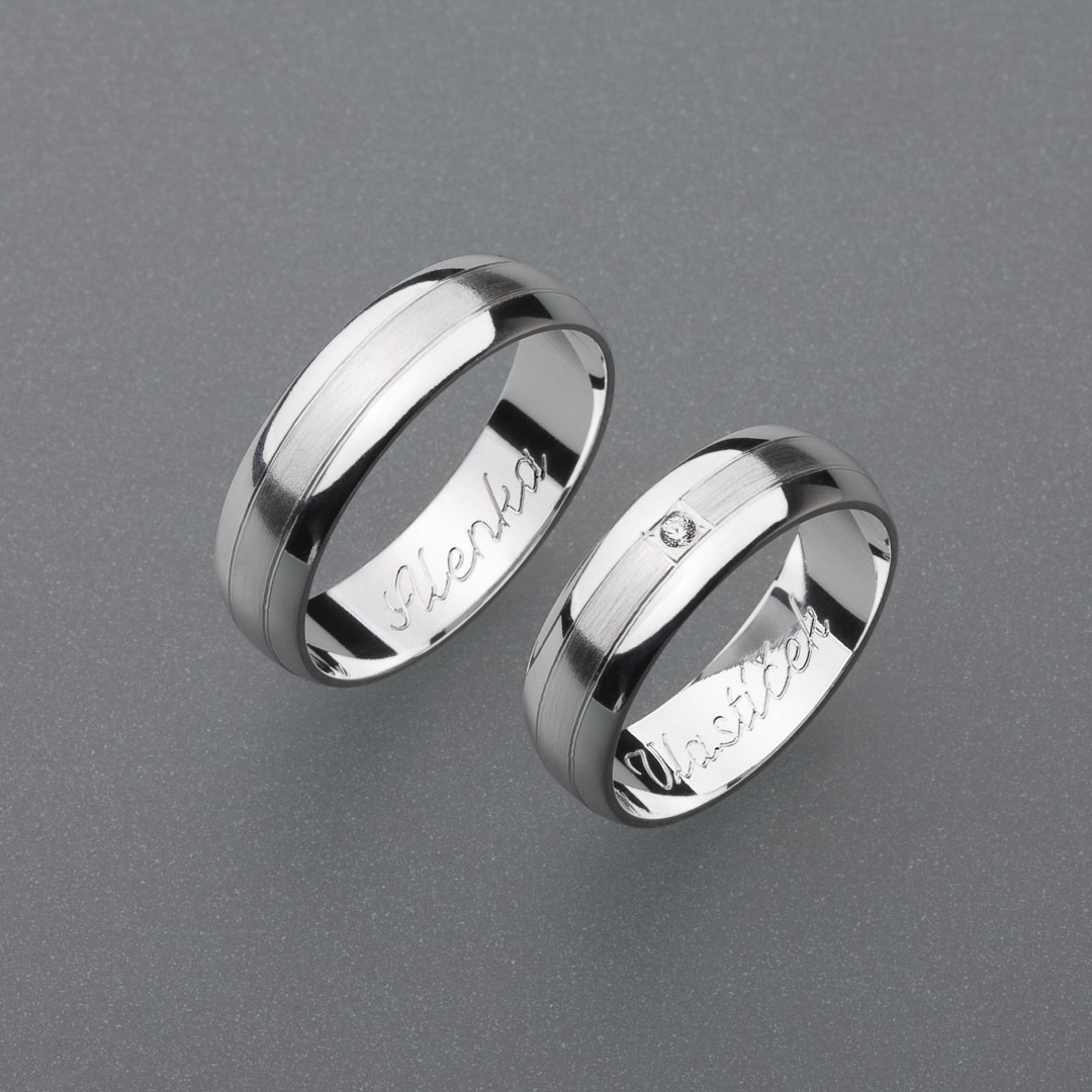 stříbrné snubní prsteny vzor Z26