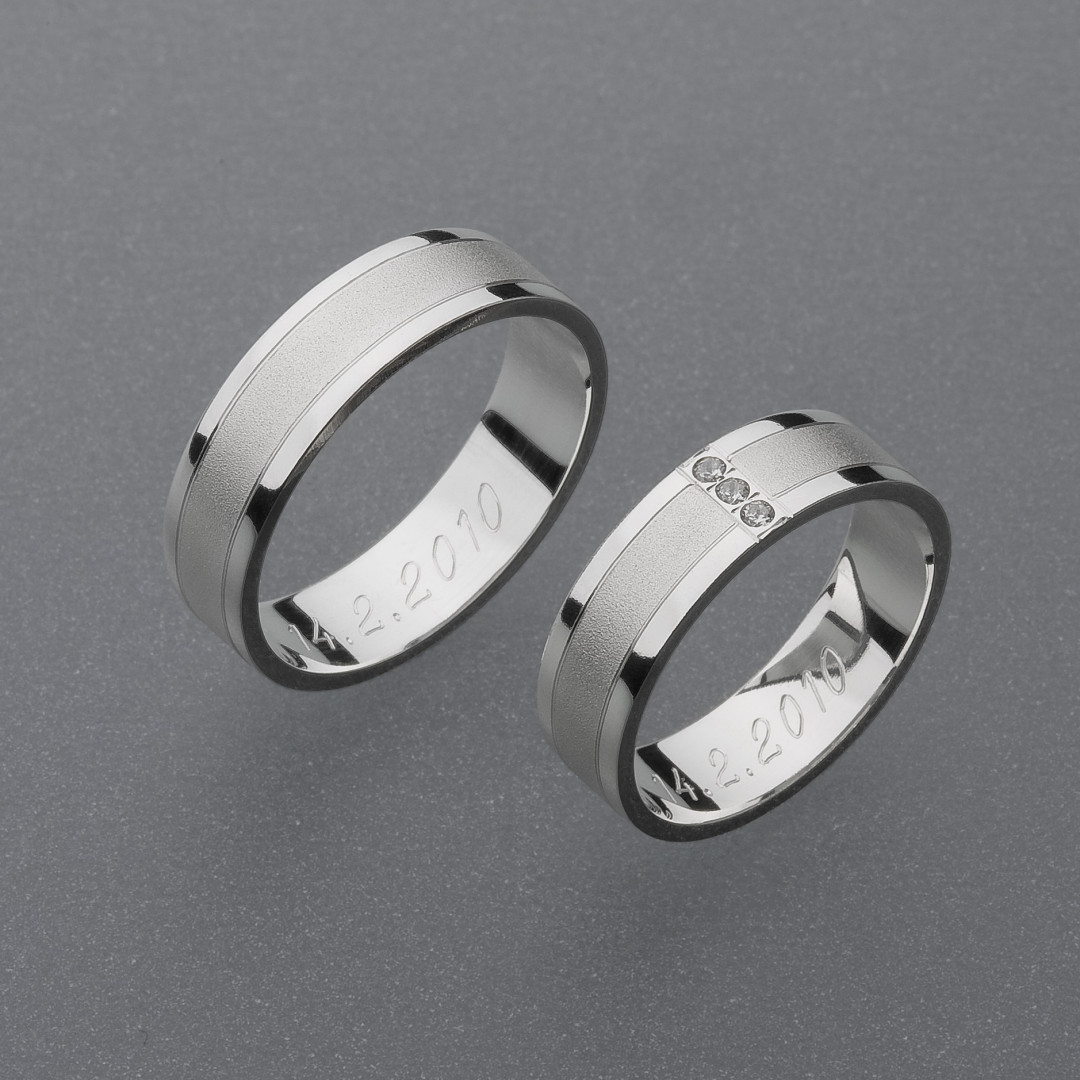 stříbrné snubní prsteny vzor Z12