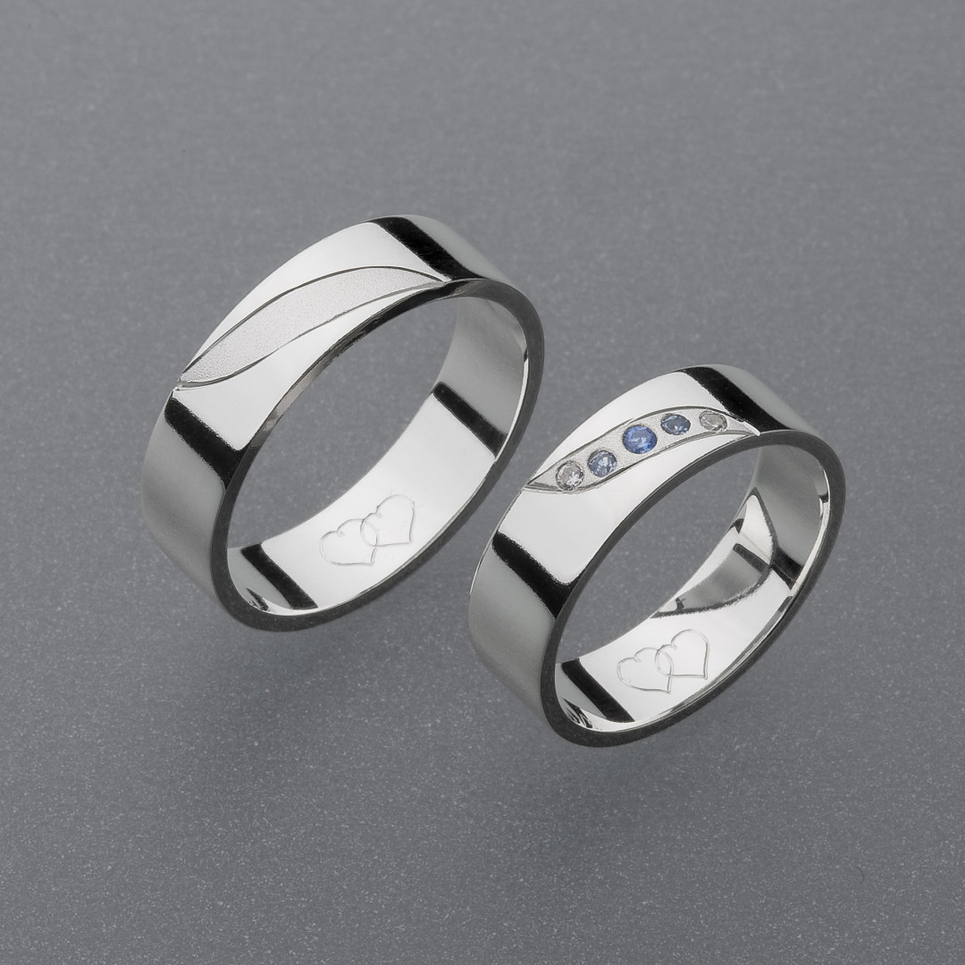 stříbrné snubní prsteny vzor Z8