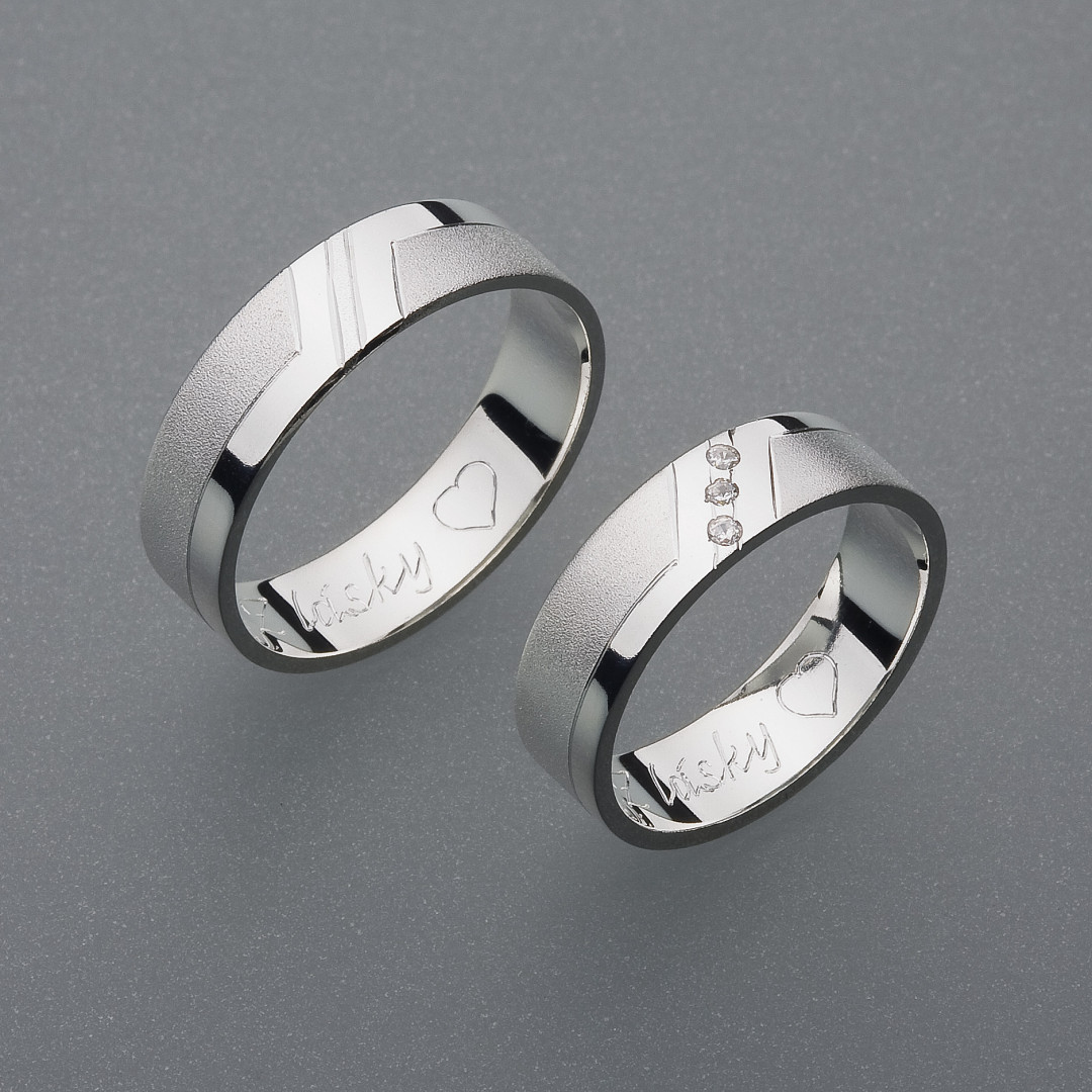 stříbrné snubní prsteny vzor Z6