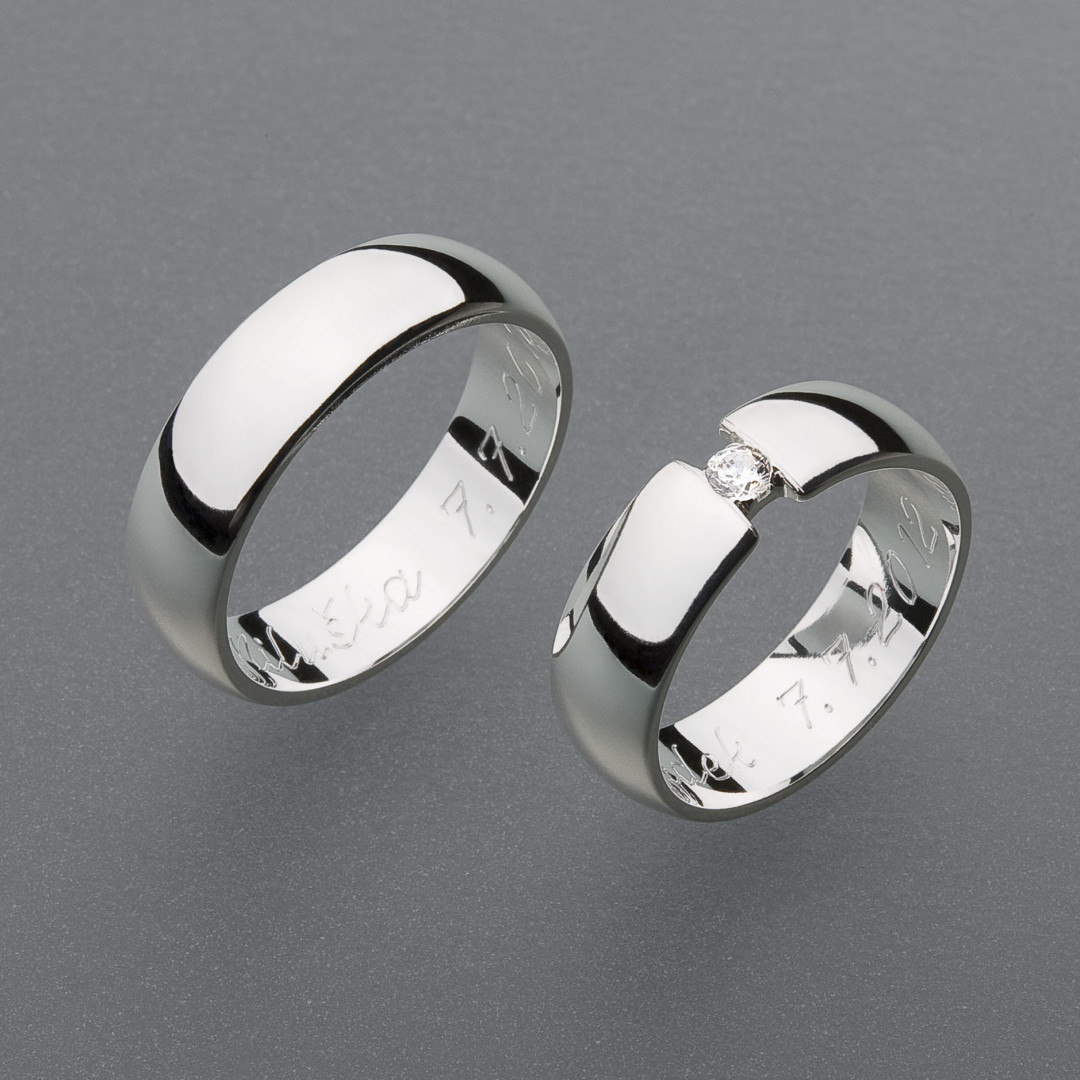 stříbrné snubní prsteny vzor Z33