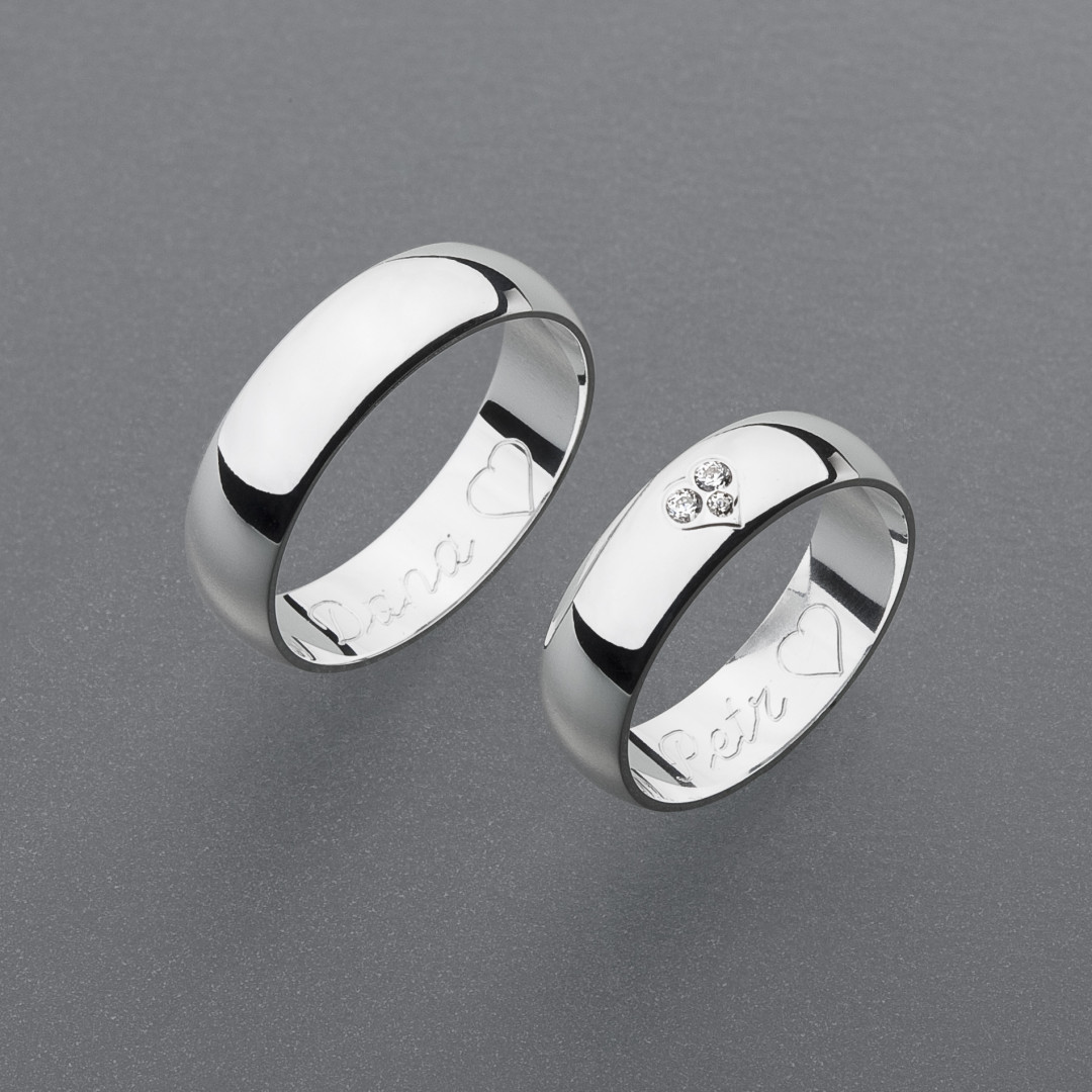 stříbrné snubní prsteny vzor Z44