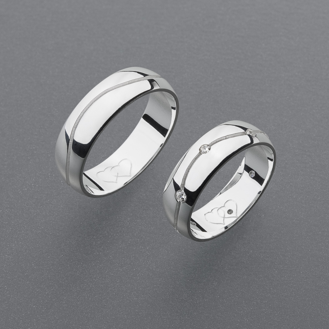 stříbrné snubní prsteny vzor Z47