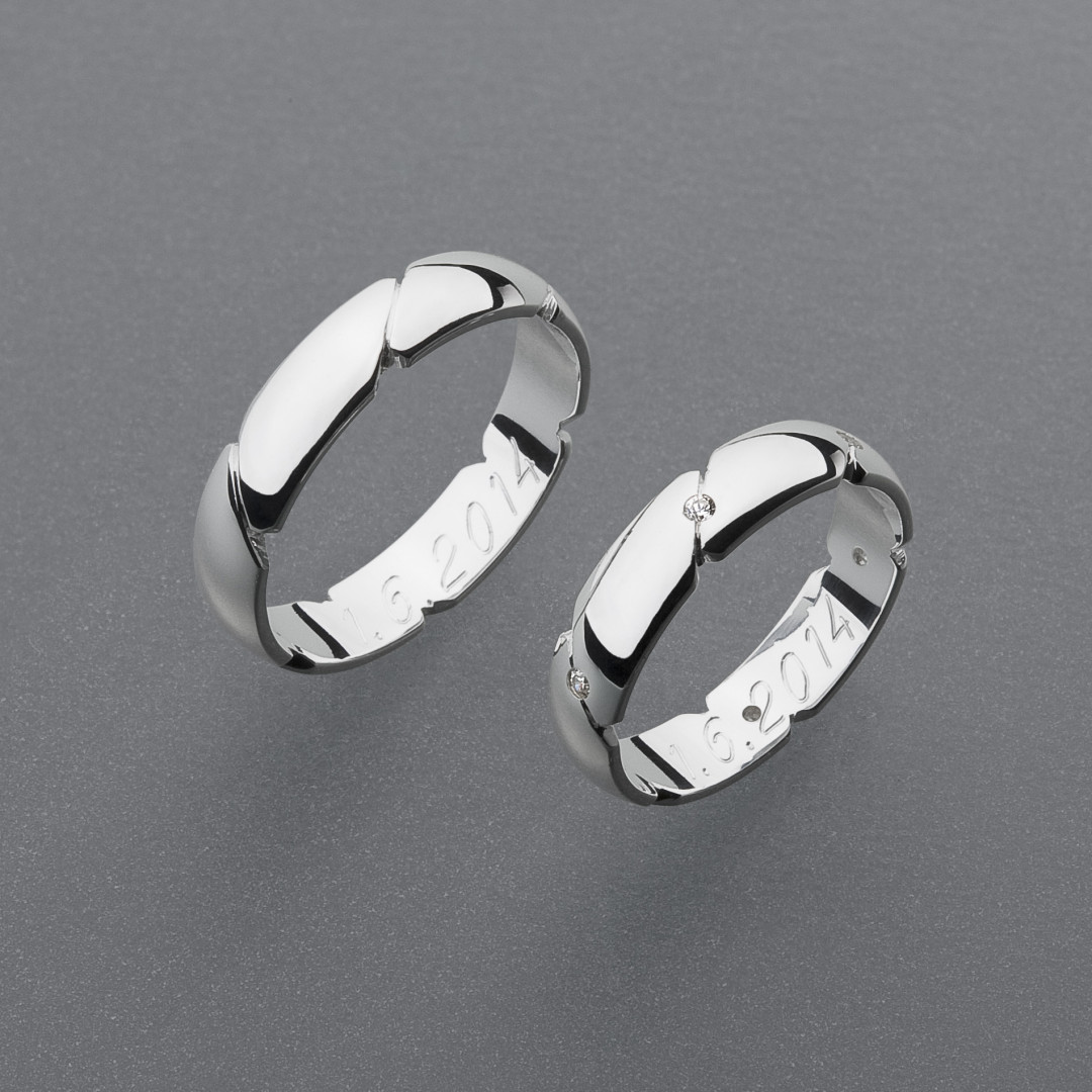 stříbrné snubní prsteny vzor Z43