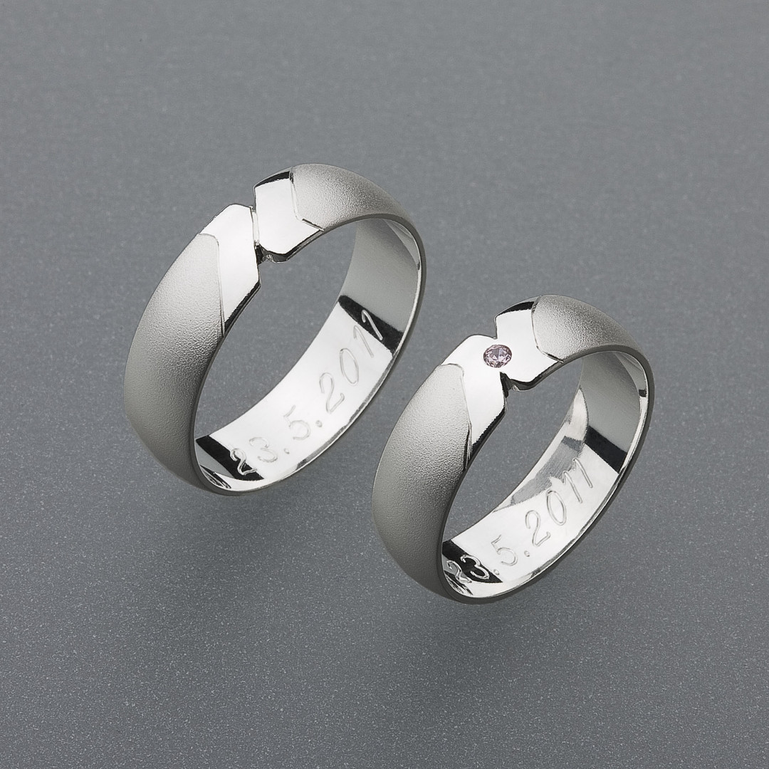 stříbrné snubní prsteny vzor Z15