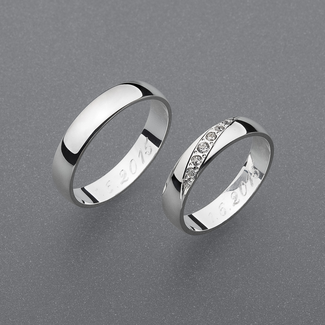 stříbrné snubní prsteny vzor Z13