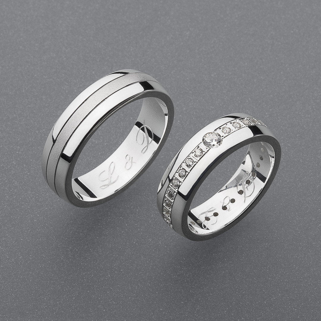 stříbrné snubní prsteny vzor Z50
