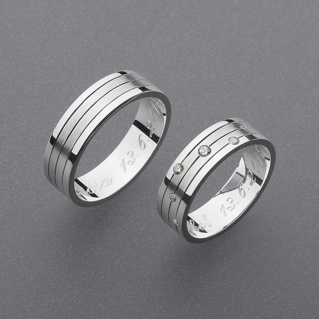 stříbrné snubní prsteny vzor Z51