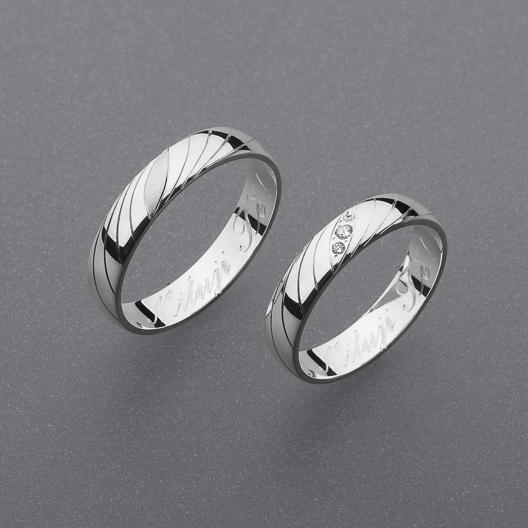 stříbrné snubní prsteny vzor Z53