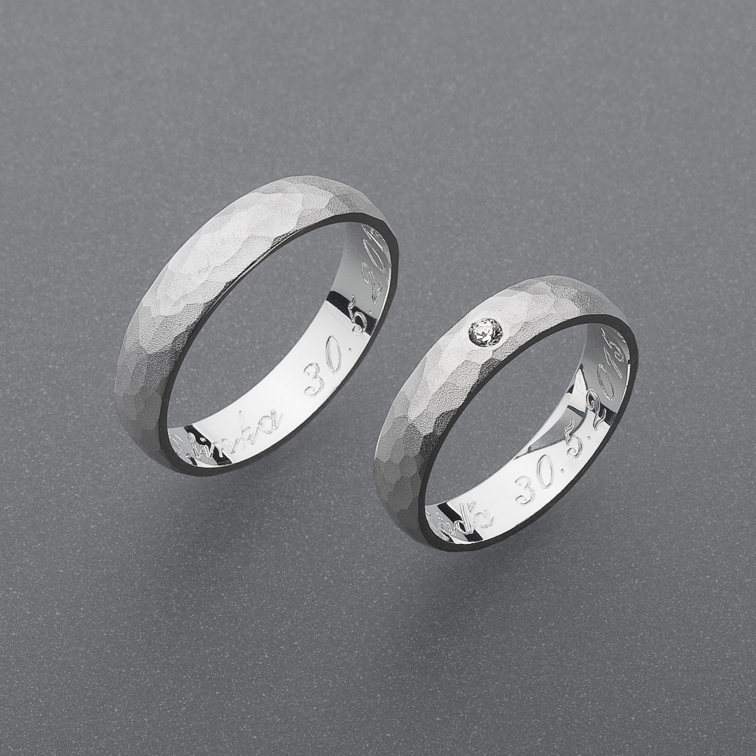 stříbrné snubní prsteny vzor Z54