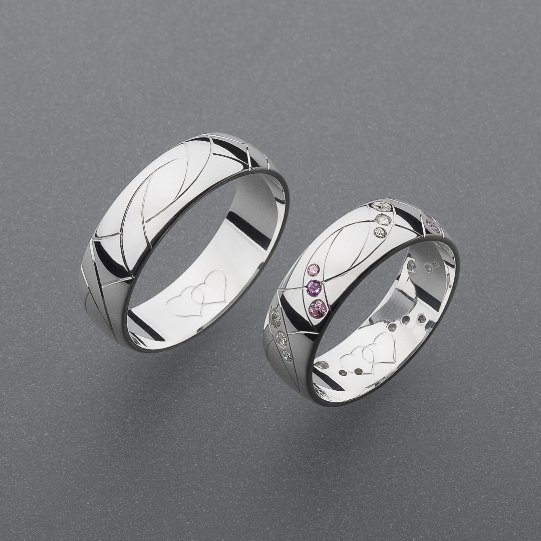 stříbrné snubní prsteny vzor Z56