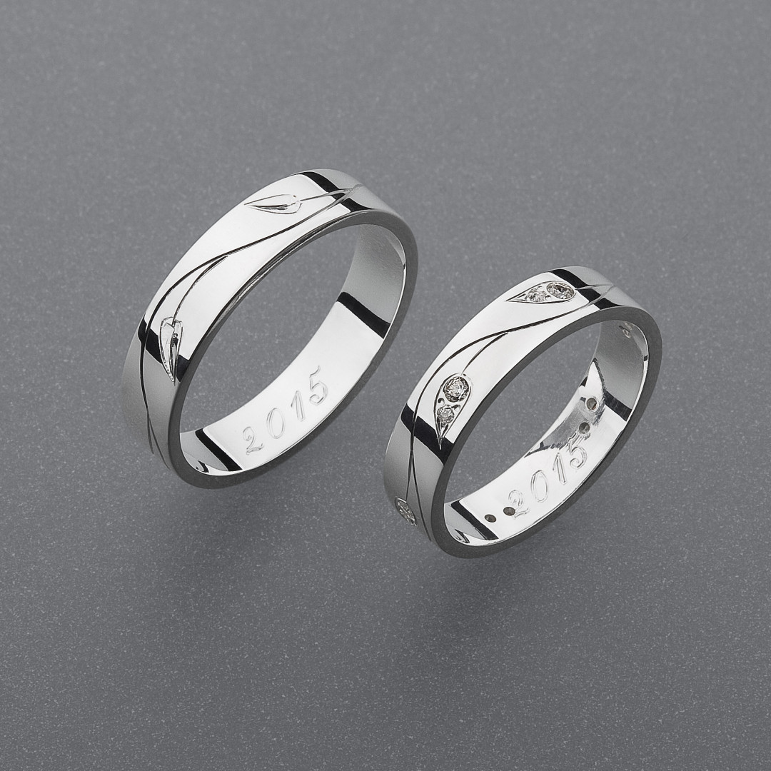 stříbrné snubní prsteny vzor Z57