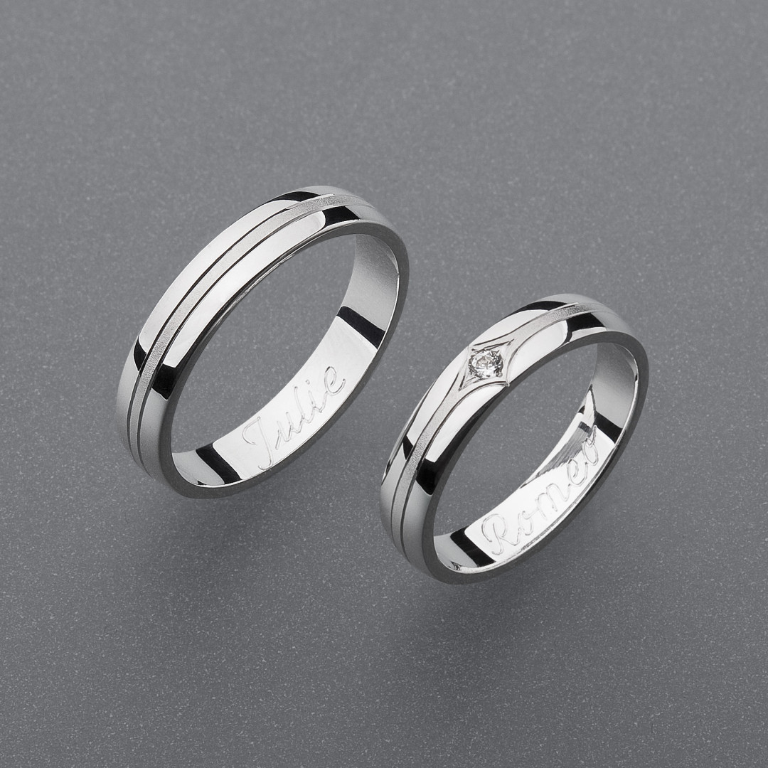 stříbrné snubní prsteny vzor Z58