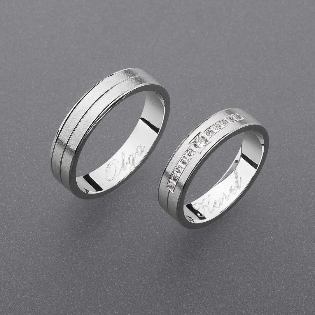 stříbrné snubní prsteny vzor Z59
