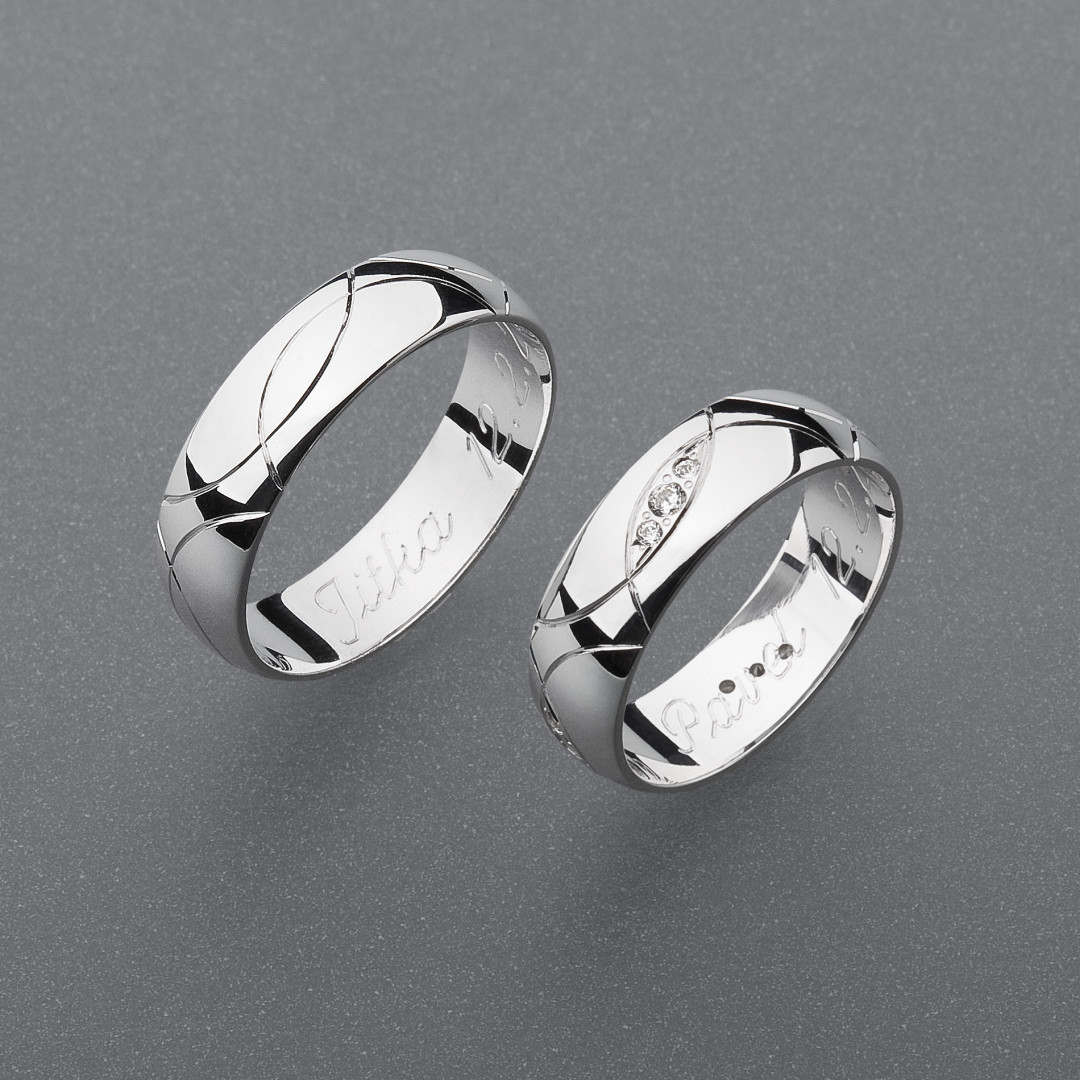 stříbrné snubní prsteny vzor Z61