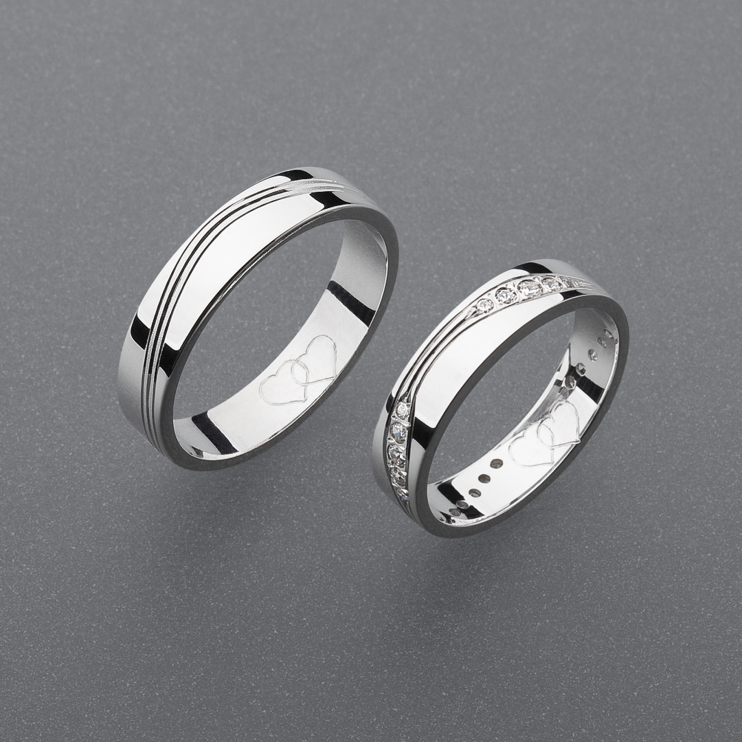 stříbrné snubní prsteny vzor Z63