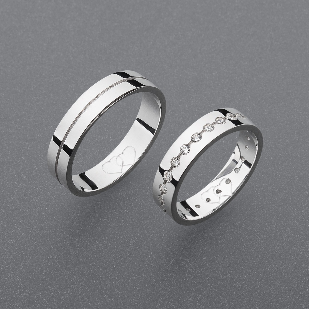 stříbrné snubní prsteny vzor Z65