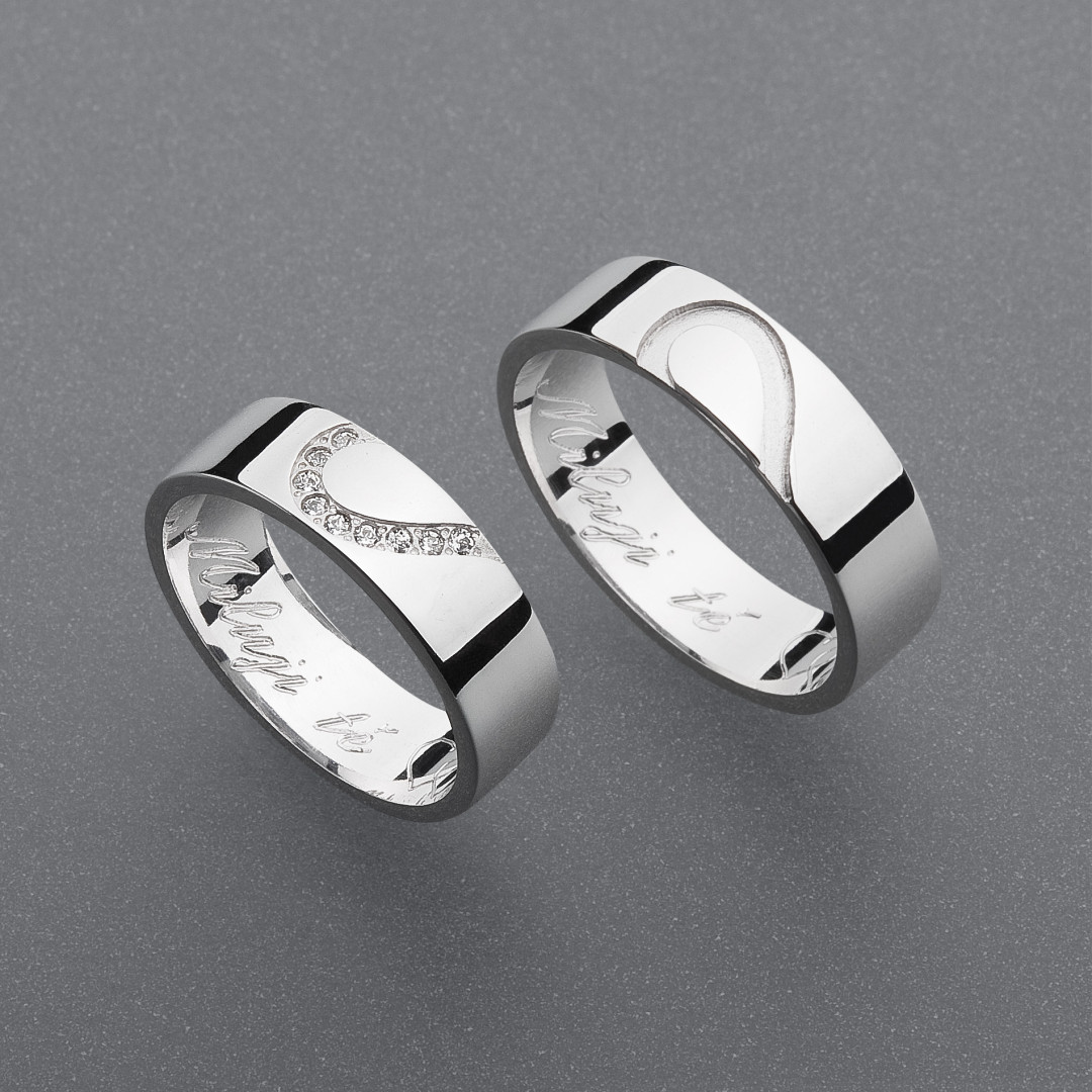 stříbrné snubní prsteny vzor Z66