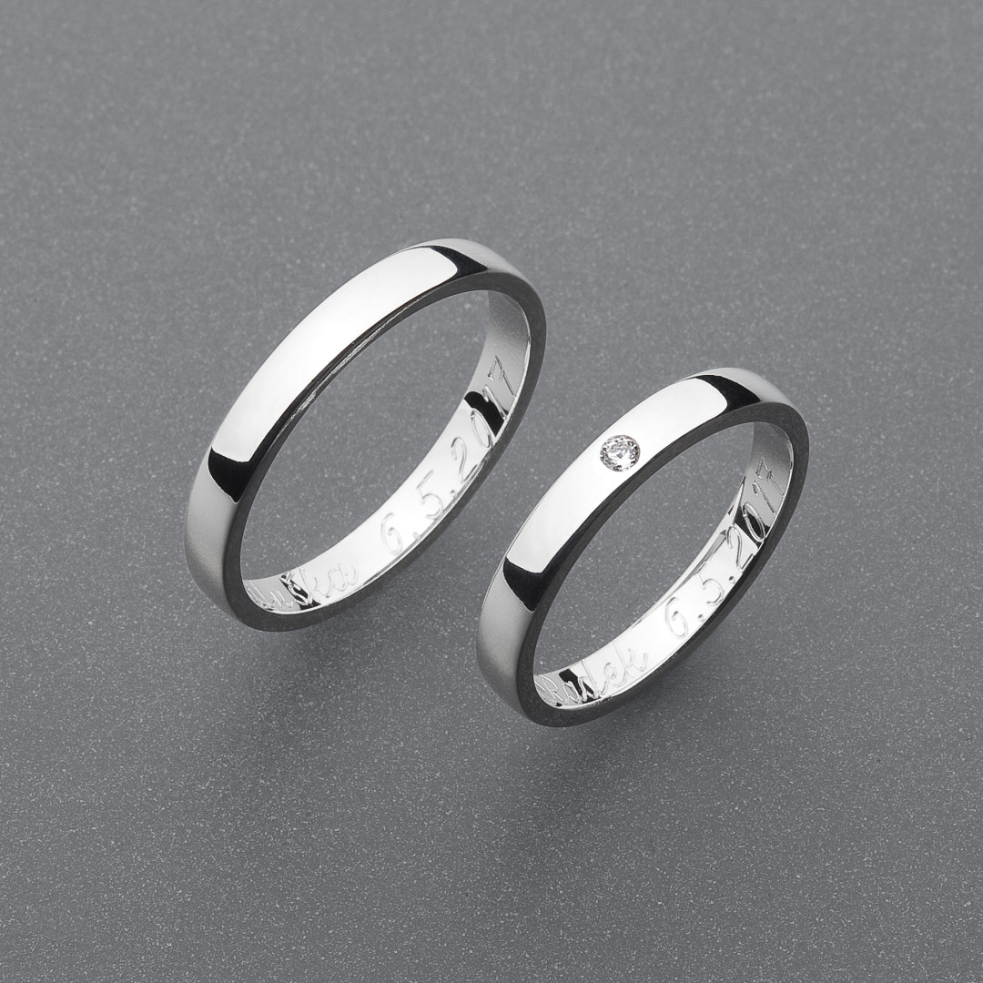 stříbrné snubní prsteny vzor Z67