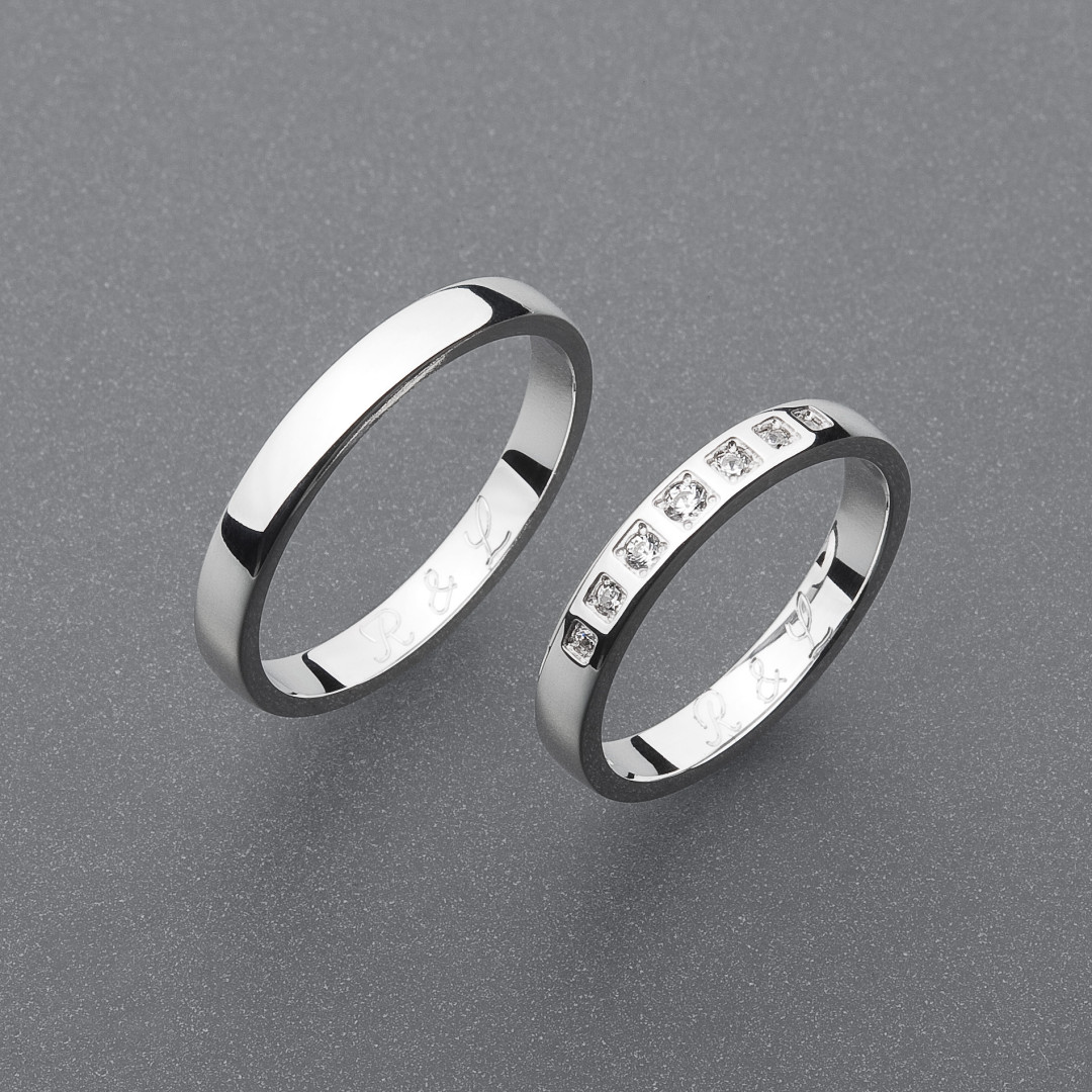 stříbrné snubní prsteny vzor Z69