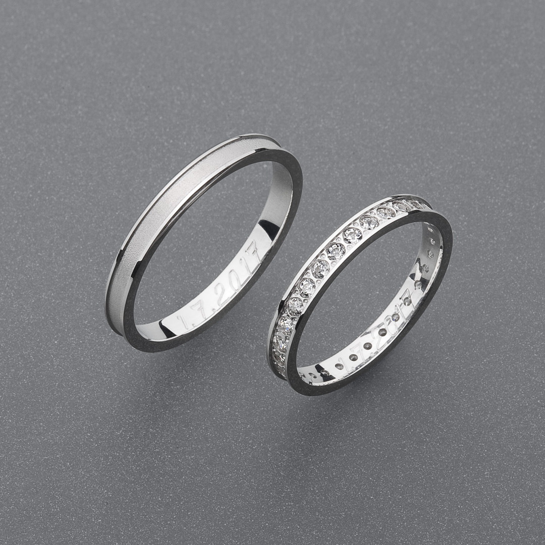 stříbrné snubní prsteny vzor Z71