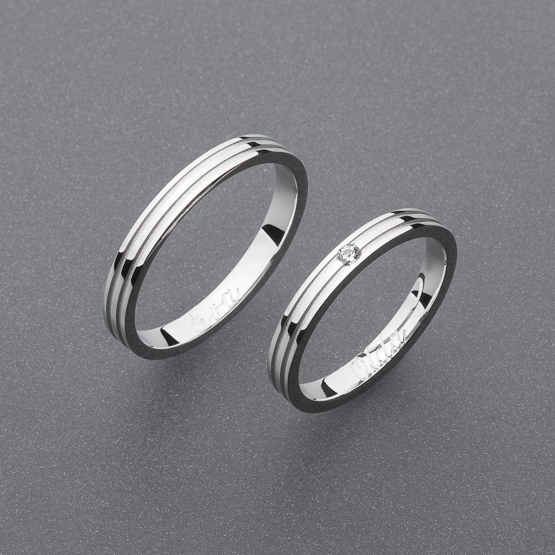 stříbrné snubní prsteny vzor Z72