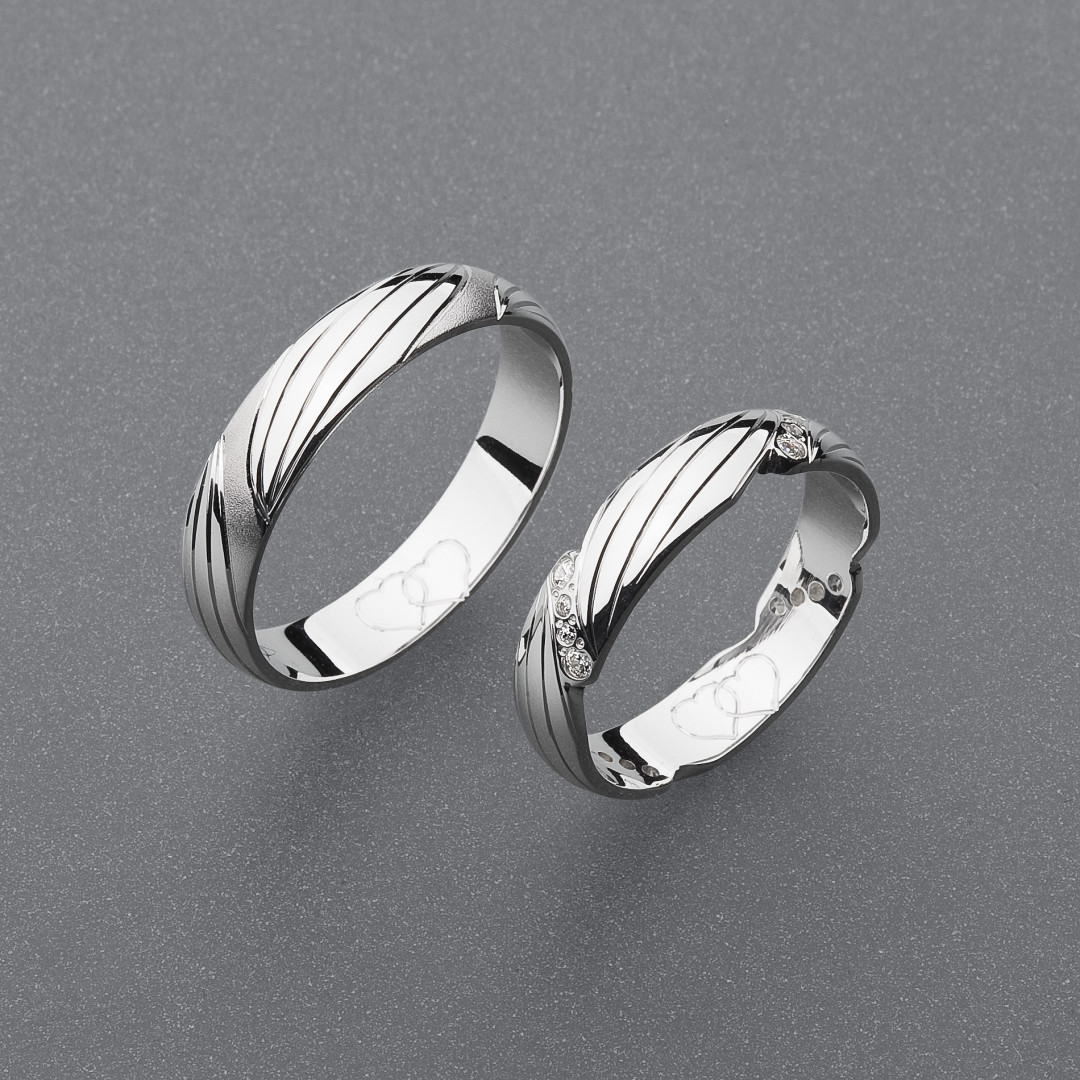 stříbrné snubní prsteny vzor Z74