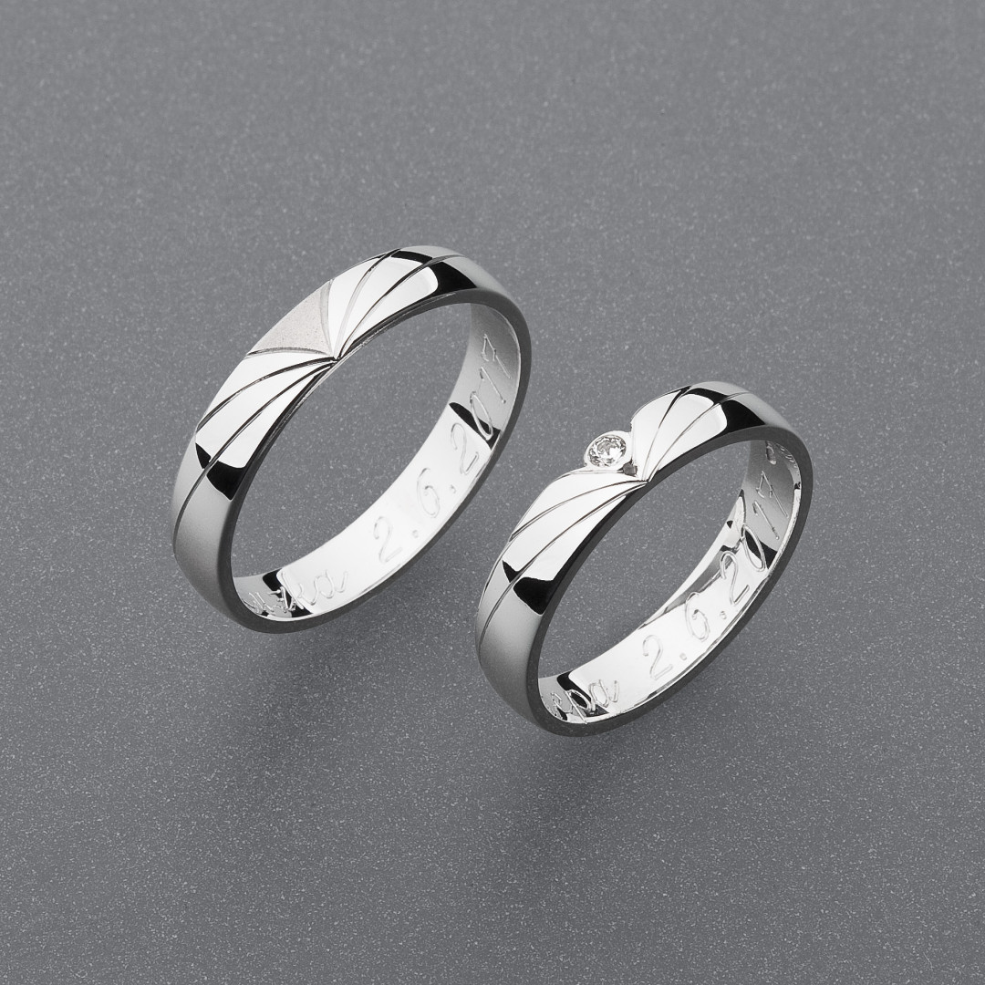 stříbrné snubní prsteny vzor Z78