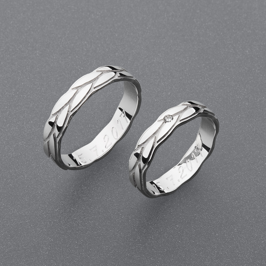 stříbrné snubní prsteny vzor Z81
