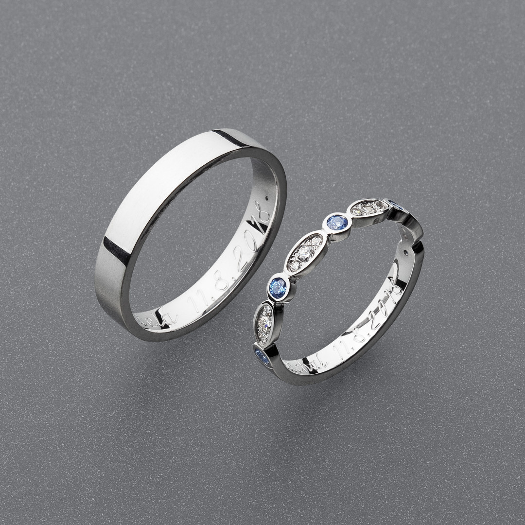 stříbrné snubní prsteny vzor Z83