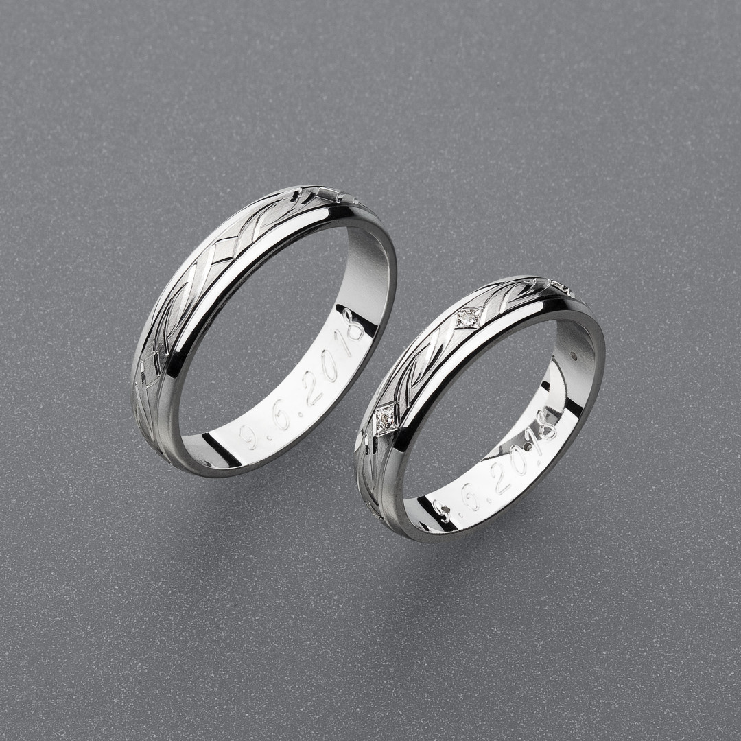 stříbrné snubní prsteny vzor Z87