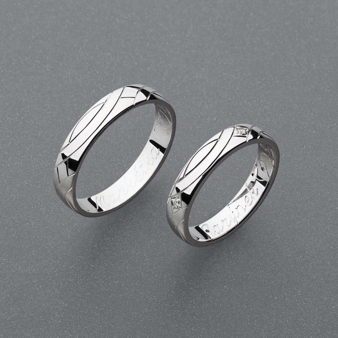 stříbrné snubní prsteny vzor Z88