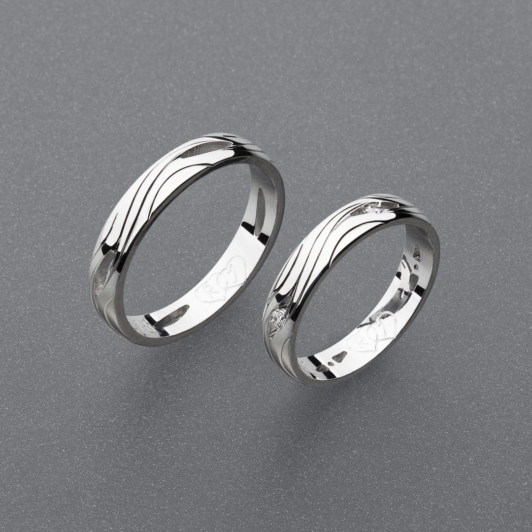 stříbrné snubní prsteny vzor Z90
