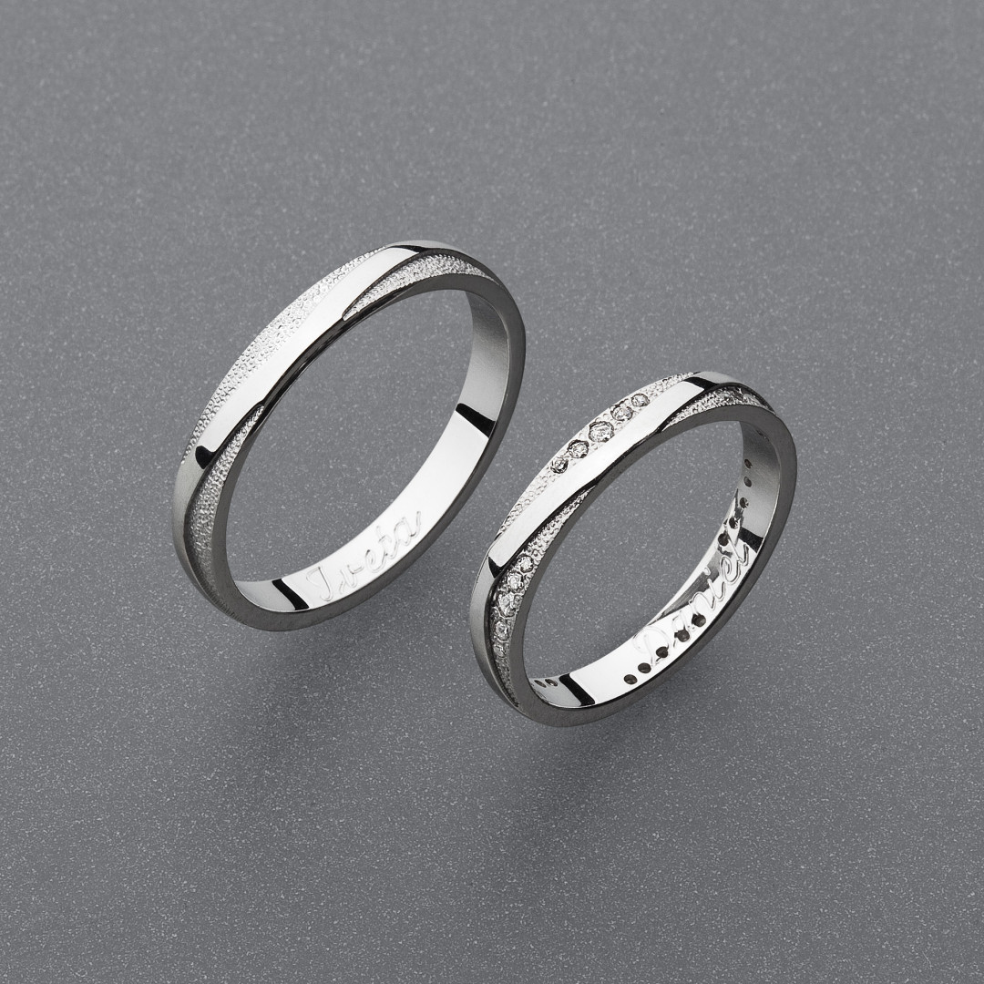 stříbrné snubní prsteny vzor Z91