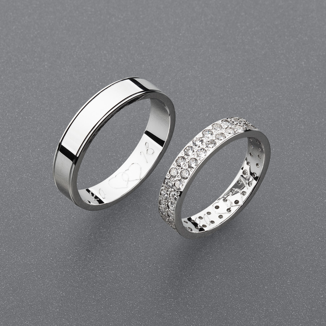 stříbrné snubní prsteny vzor Z94