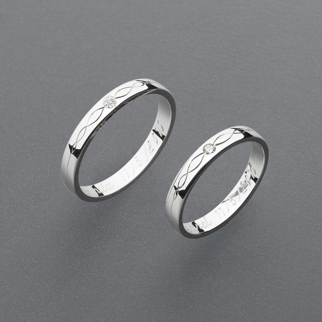 stříbrné snubní prsteny vzor Z95