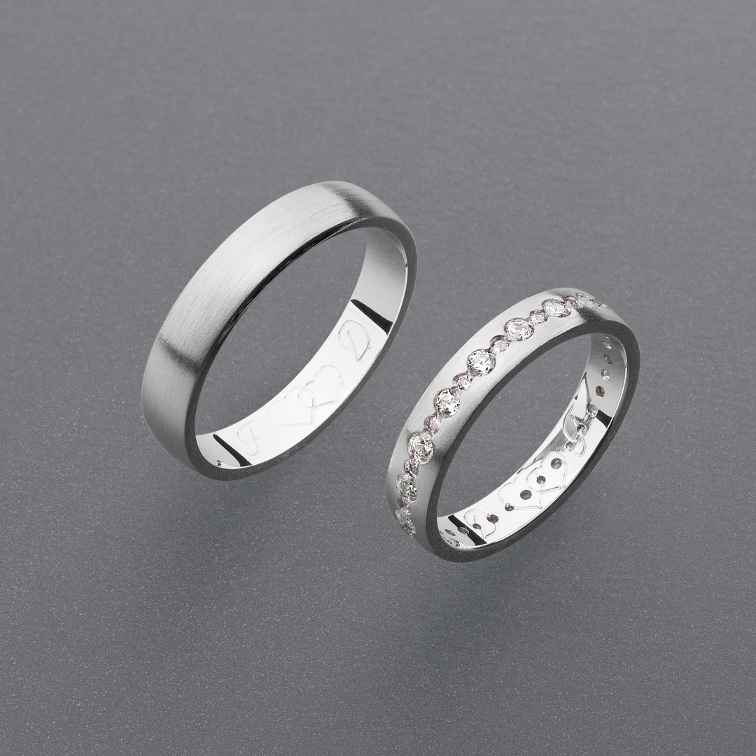 stříbrné snubní prsteny vzor Z96