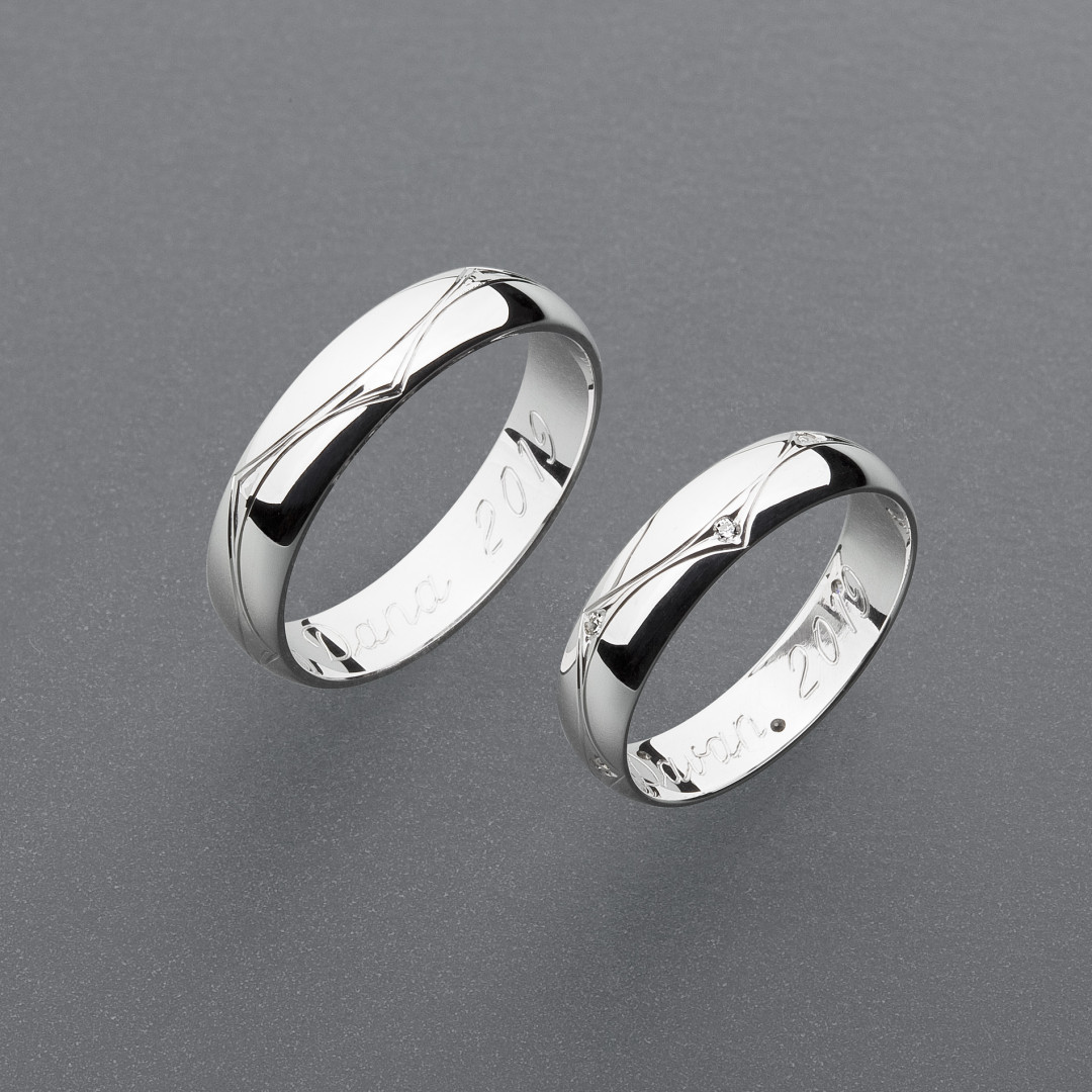 stříbrné snubní prsteny vzor Z97