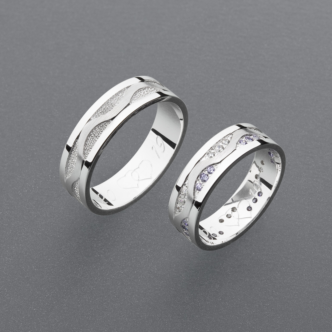 stříbrné snubní prsteny vzor Z99