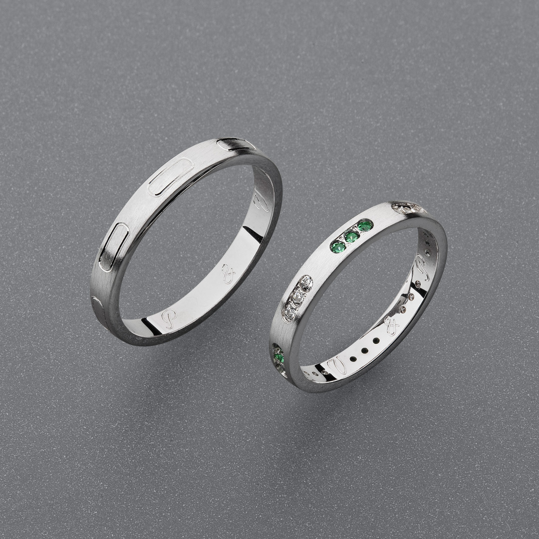  stříbrné snubní prsteny vzor Z106